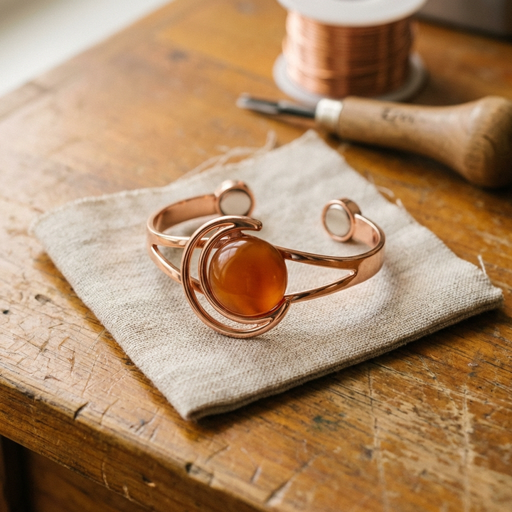 Ellington's Sphere Orange Copper Bracelet